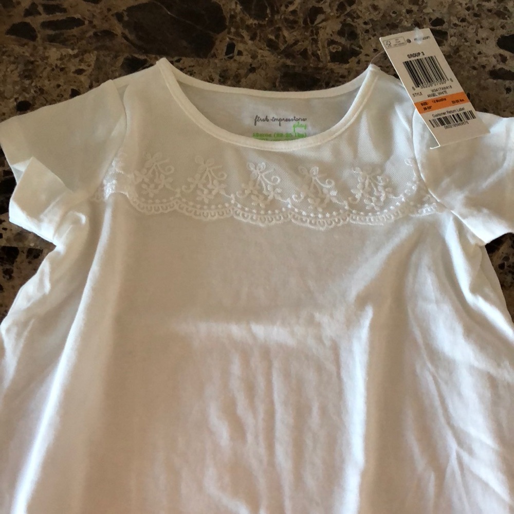 First Impressions White beautiful shirt - Picture 1 of 2